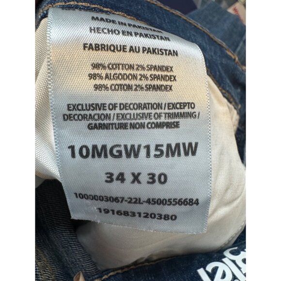 NWT Wrangler 34x30 Mens Relaxed Fit Jeans Blue Denim - Picture 12 of 12